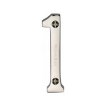 M Marcus Heritage Brass Numeral 1 - Face Fix 76mm Slimline font